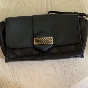 Marc by Marc Jacobs large black leather clutch